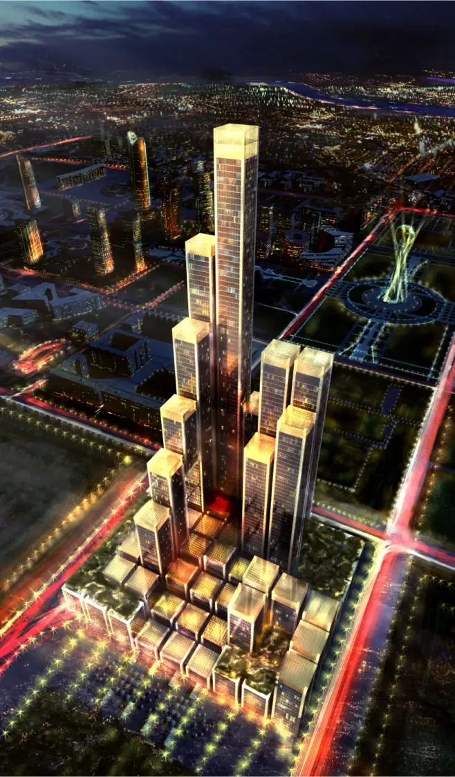 Проект Abu Dhabi Plaza в Астане.