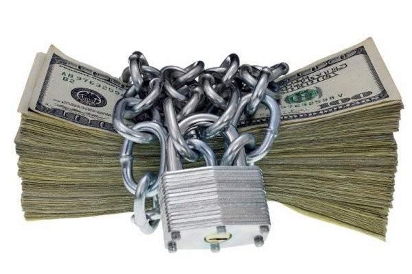 замок на цепи, блокировка активов, визуализация риска