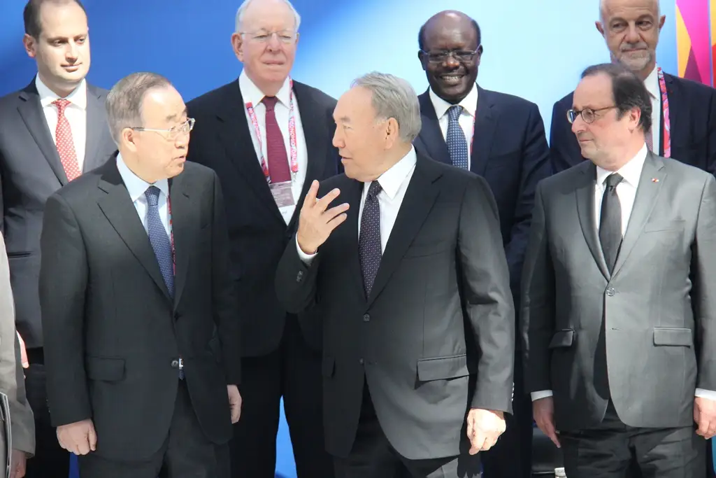 Пан Ги Мун, Нурсултан Назарбаев, Франсуа Олланд