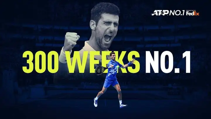 Серб Новак Джокович стал вторым игроком в истории мужского тенниса после швейцарца Роджера Федерера, превысившим отметку 300 недель в ранге первой ракетки мира. 