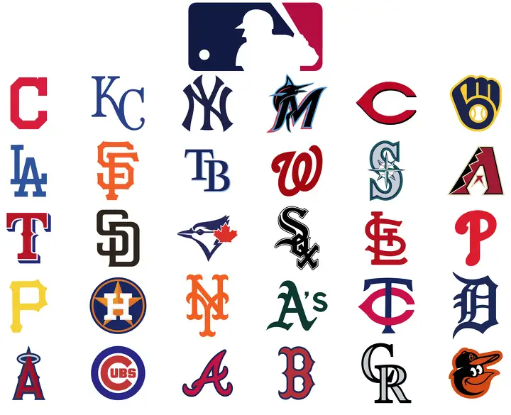 Логотипы главных команд MLB