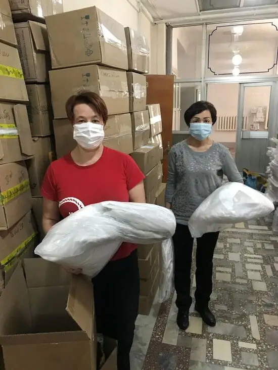 Работа ОФ «ДОМ» в период пандемии COVID-19: Татьяна Семёнова и Шынар Нусипова формируют благотворительную помощь