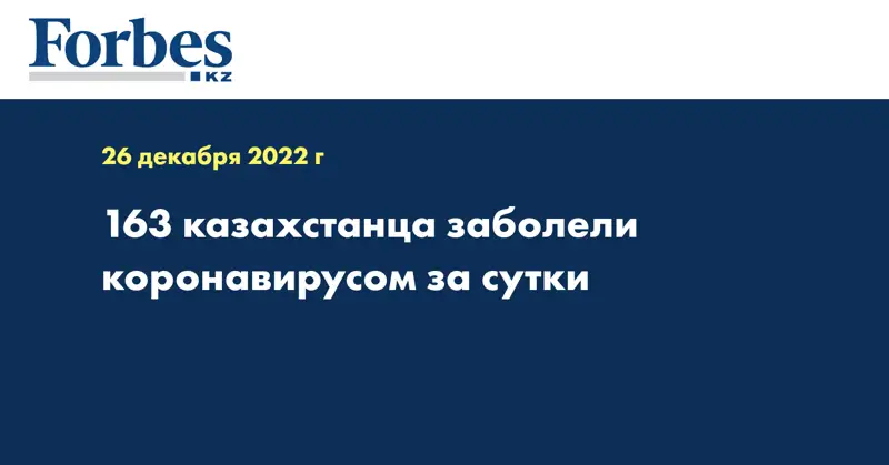 163 казахстанца заболели коронавирусом за сутки