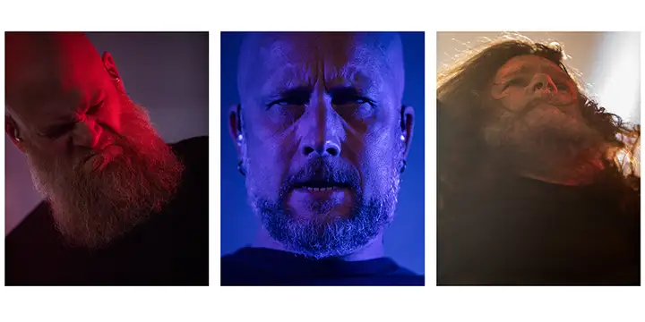 Прославленный шведский Math Metal коллектив Meshuggah из Умео: Fredrik Thordendal, “Jens” Kidman, Marten Hagström