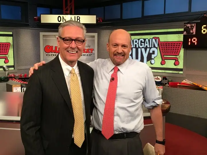 Ollie's CEO Mark Butler (left) on Mad Money on CNBC
