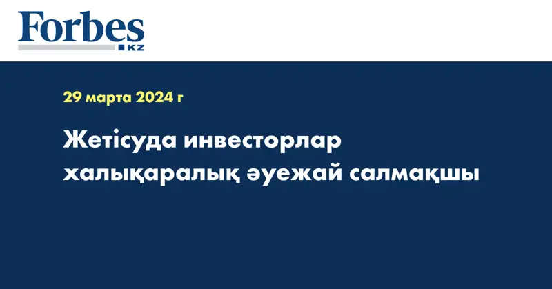 Жетісуда инвесторлар халықаралық әуежай салмақшы