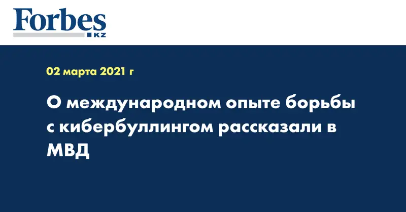 О международном опыте борьбы с кибербуллингом рассказали в МВД