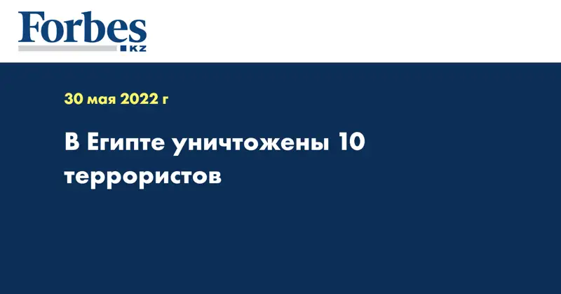 В Египте уничтожены 10 террористов