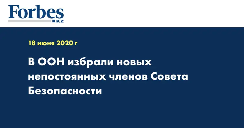  В ООН избрали новых непостоянных членов Совета Безопасности
