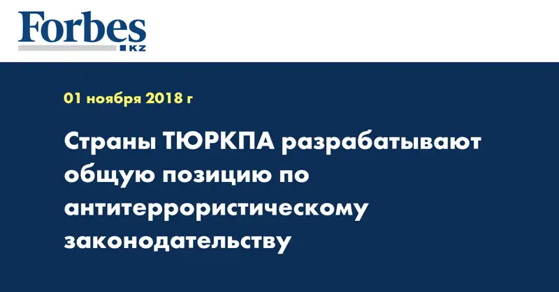 Страны ТЮРКПА разрабатывают общую позицию по антитеррористическому законодательству