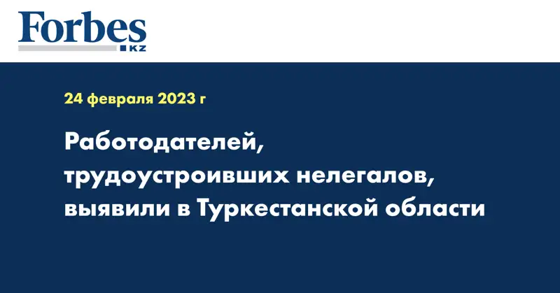 Работодателей, трудоустроивших нелегалов, выявили в Туркестанской области