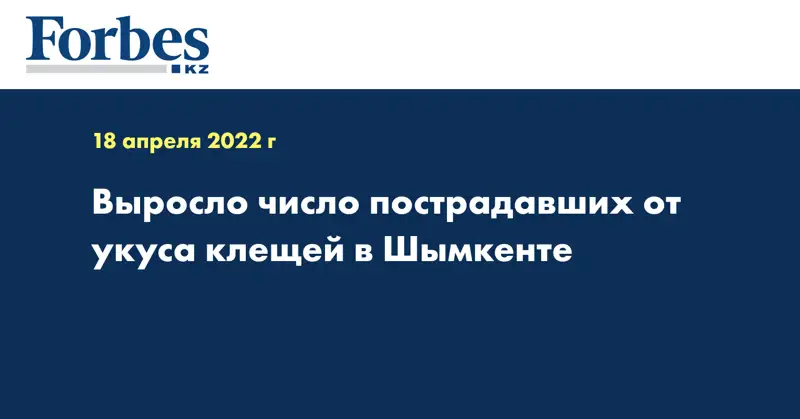 Выросло число пострадавших от укуса клещей в Шымкенте
