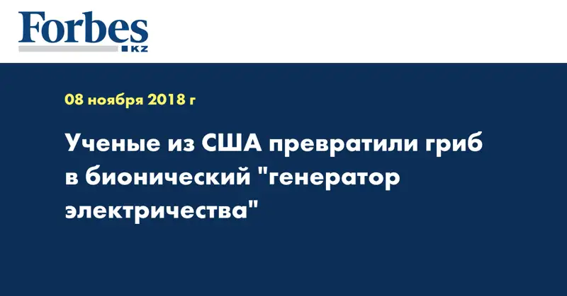 Ученые из США превратили гриб в бионический 