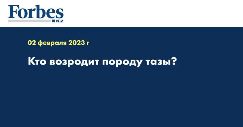 Кто возродит породу тазы?