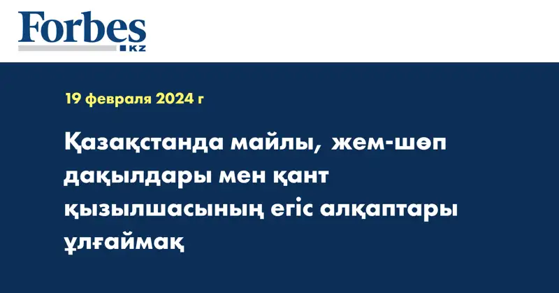 Қазақстанда майлы, жем-шөп дақылдары мен қант қызылшасының егіс алқаптары ұлғаймақ