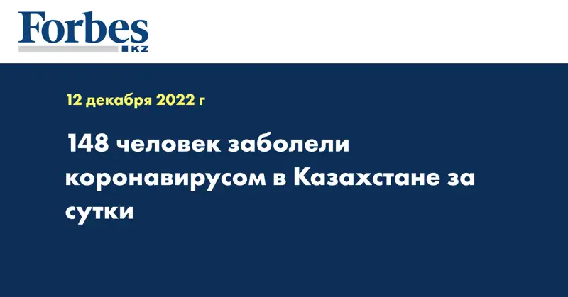 148 человек заболели коронавирусом в Казахстане за сутки