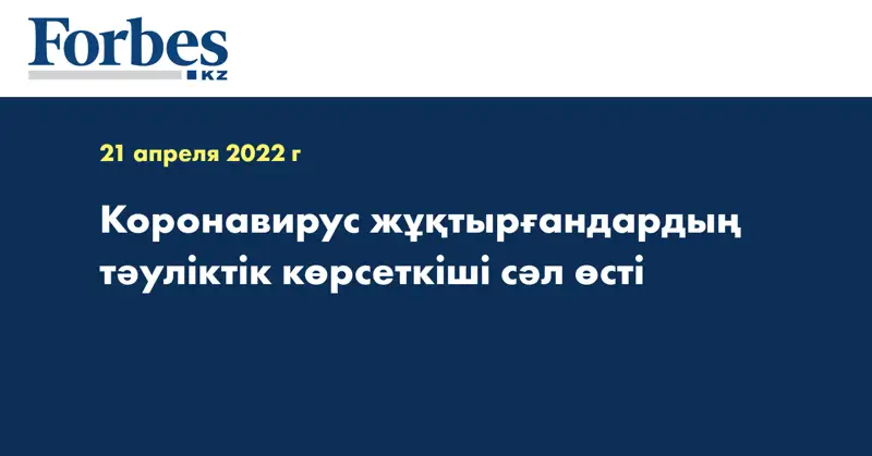 Коронавирус жұқтырғандардың тәуліктік көрсеткіші сәл өсті