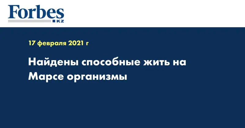 Найдены способные жить на Марсе организмы