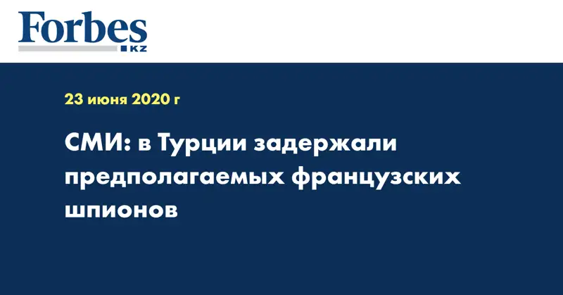 СМИ: в Турции задержали предполагаемых французских шпионов