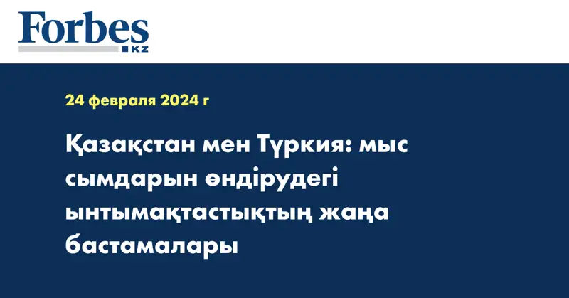 Қазақстан мен Түркия: мыс сымдарын өндірудегі ынтымақтастықтың жаңа бастамалары