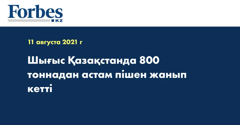  Шығыс Қазақстанда 800 тоннадан астам пішен жанып кетті