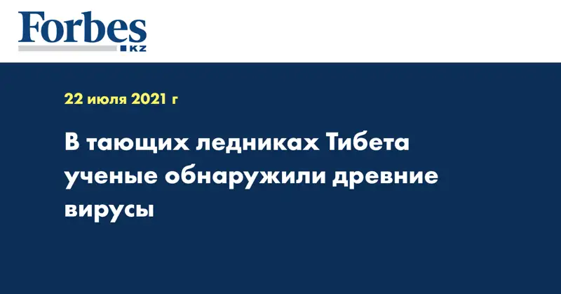 В тающих ледниках Тибета ученые обнаружили древние вирусы