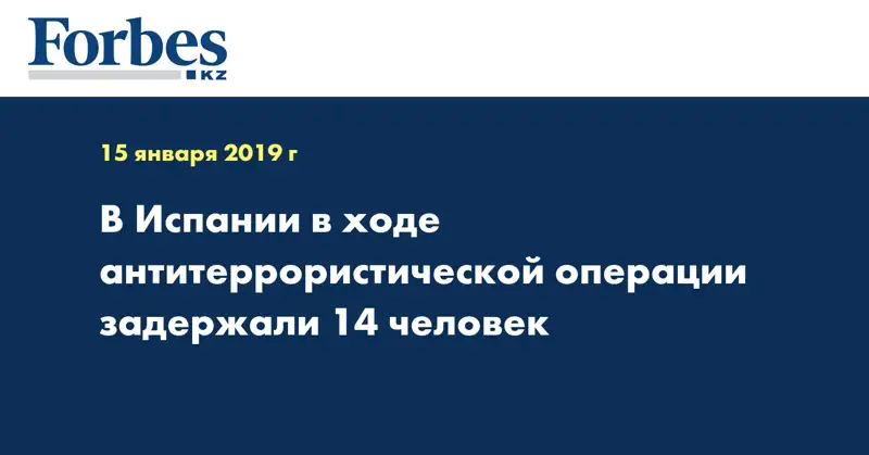 В Испании в ходе антитеррористической операции задержали 14 человек