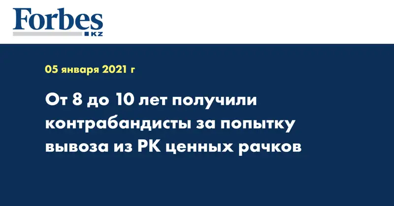 От 8 до 10 лет получили контрабандисты за попытку вывоза из РК ценных рачков