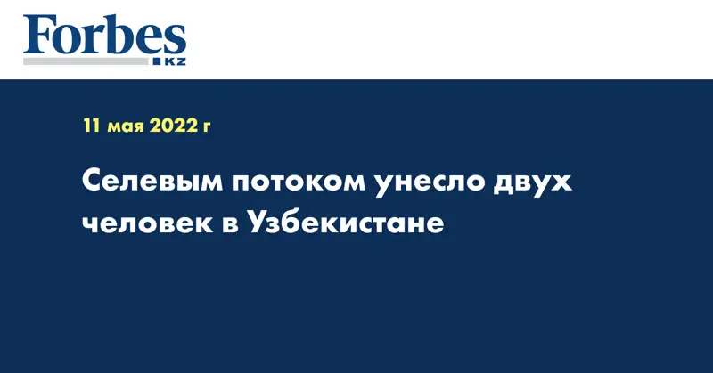 Селевым потоком унесло двух человек в Узбекистане