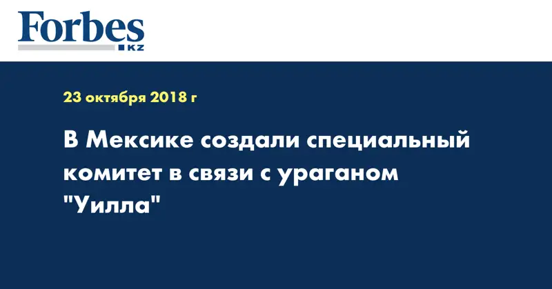 В Мексике создали специальный комитет в связи с ураганом 
