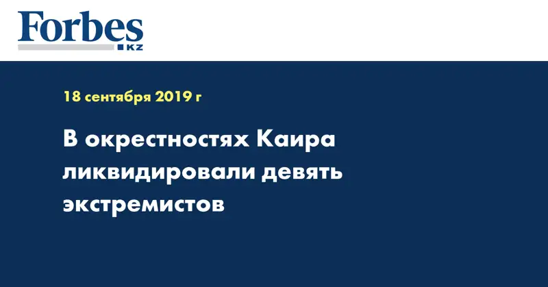 В окрестностях Каира ликвидировали девять экстремистов