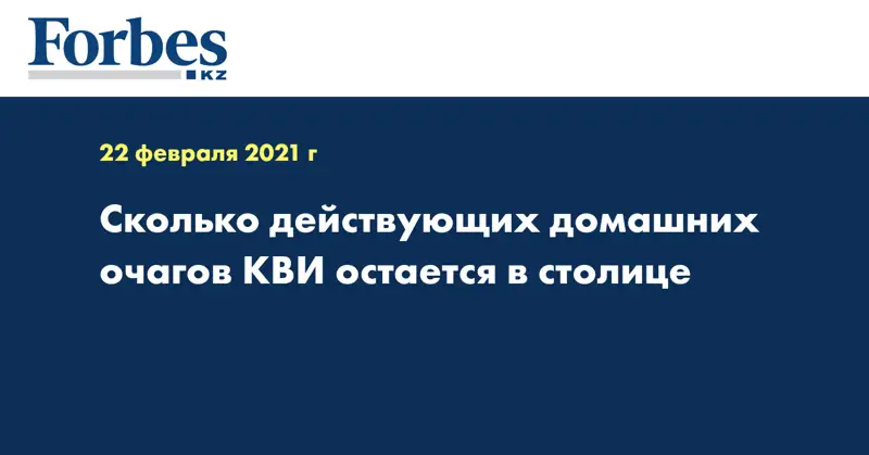 Сколько действующих домашних очагов КВИ остается в столице