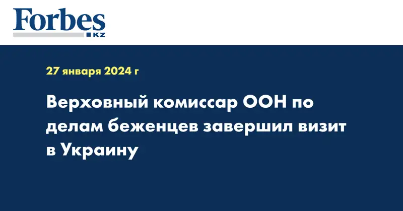 Верховный комиссар ООН по делам беженцев завершил визит в Украину
