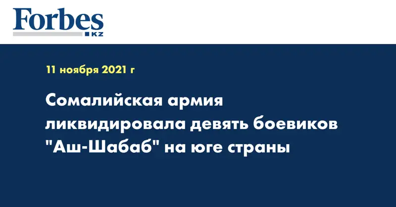 Сомалийская армия ликвидировала девять боевиков 