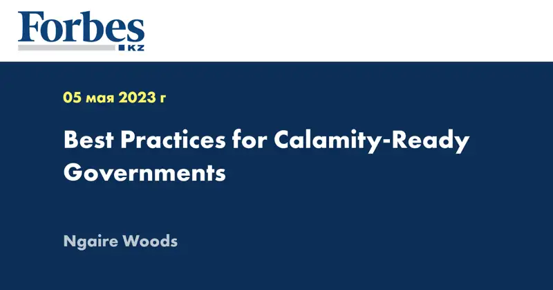 Best Practices for Calamity-Ready Governments