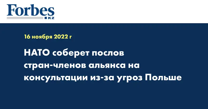 НАТО соберет послов стран-членов альянса на консультации из-за угроз Польше