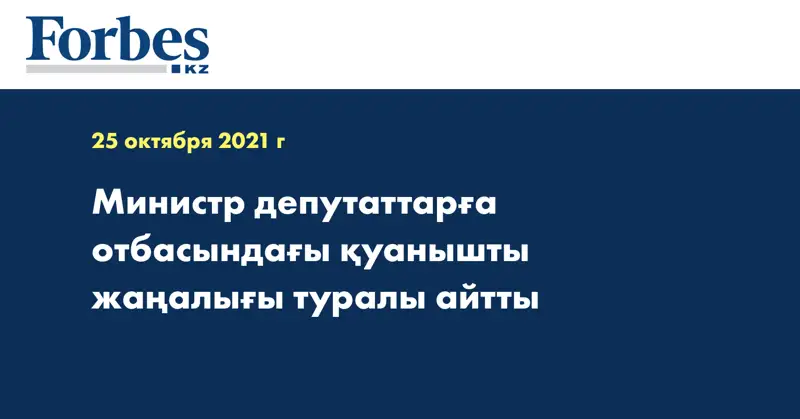 Министр депутаттарға отбасындағы қуанышты жаңалығы туралы айтты