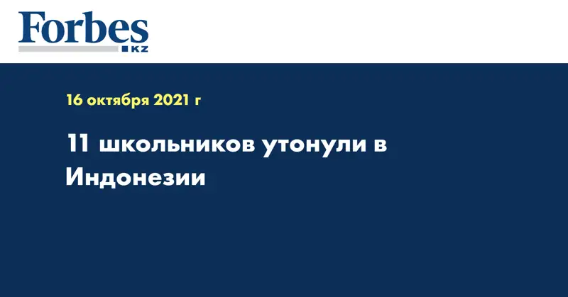 11 школьников утонули в Индонезии