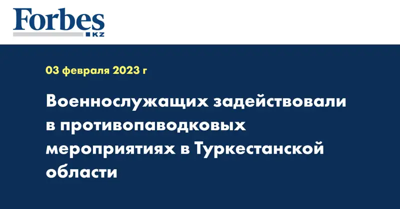 Военнослужащих задействовали в противопаводковых мероприятиях в Туркестанской области