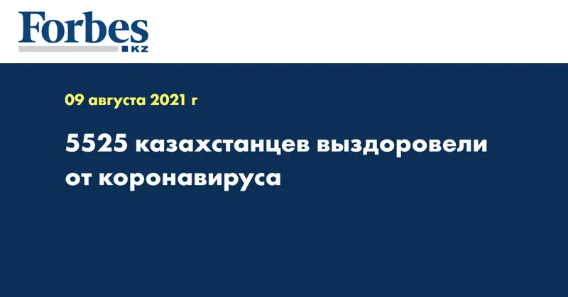 5525 казахстанцев выздоровели от коронавируса