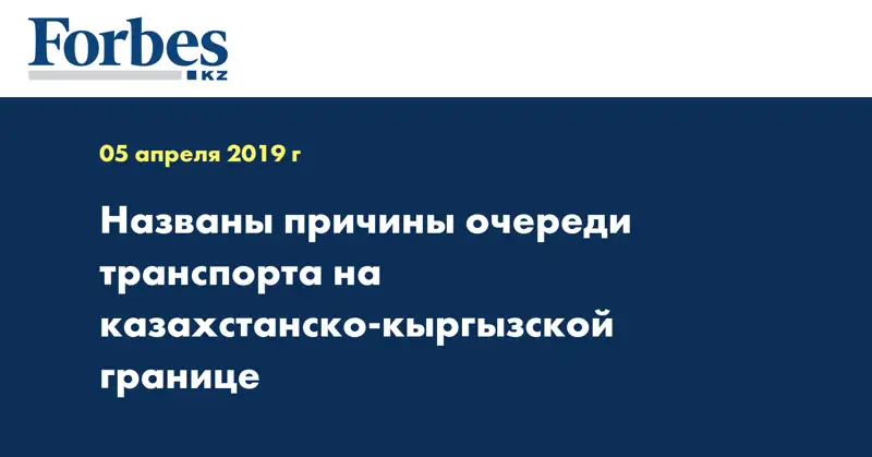 Названы причины очереди транспорта на казахстанско-кыргызской границе