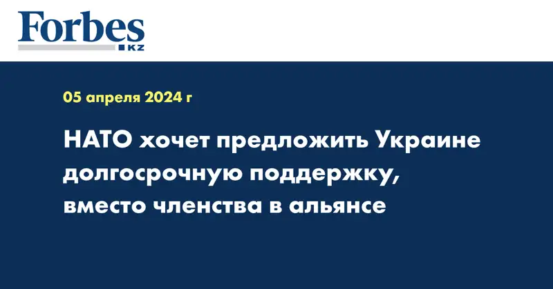 Вместо членства в альянсе НАТО хочет предложить Украине долгосрочную поддержку