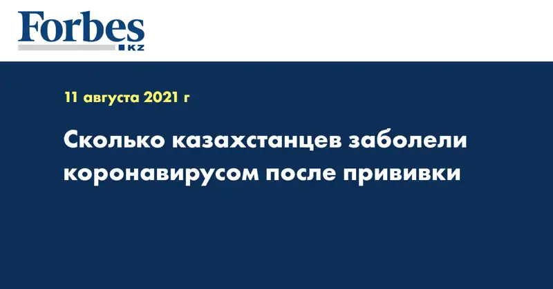 Сколько казахстанцев заболели коронавирусом после прививки