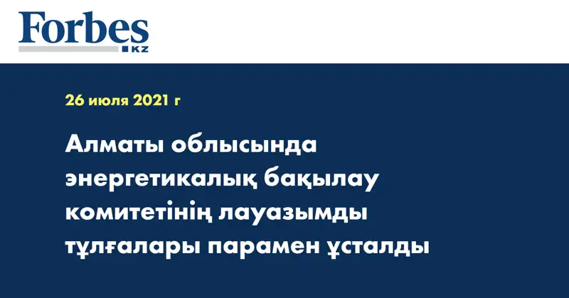 Алматы облысында энергетикалық бақылау комитетінің лауазымды тұлғалары парамен ұсталды