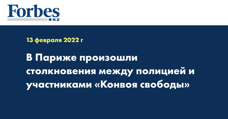 В Париже произошли столкновения между полицией и участниками «Конвоя свободы»
