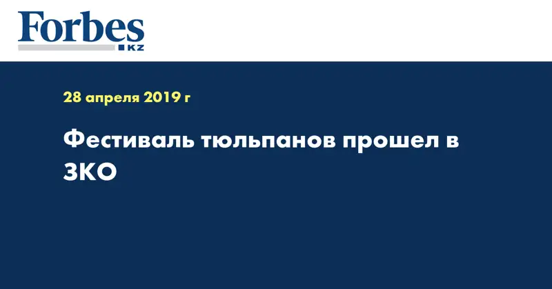 Фестиваль тюльпанов прошел в ЗКО  