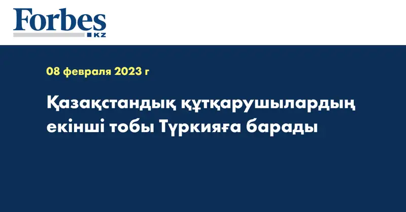 Қазақстандық құтқарушылардың екінші тобы Түркияға барады