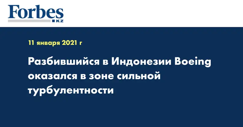 Разбившийся в Индонезии Boeing оказался в зоне сильной турбулентности
