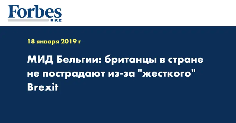 МИД Бельгии: британцы в стране не пострадают из-за 