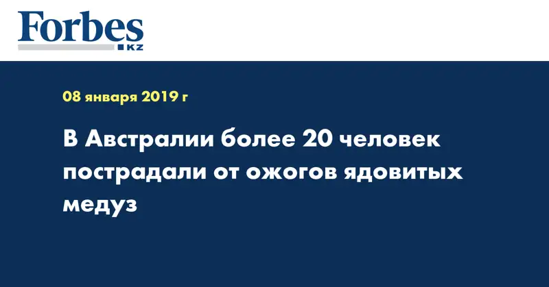 В Австралии более 20 человек пострадали от ожогов ядовитых медуз